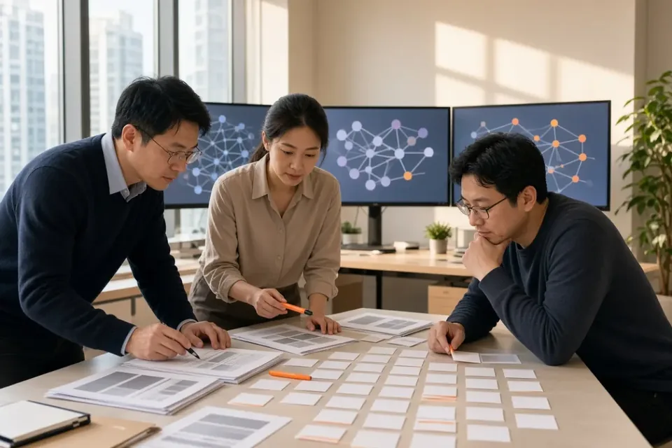 AI 搜尋品牌提及與引用觀察示意